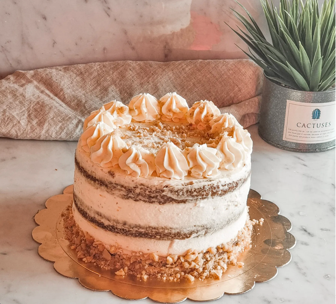 Torta carrot cake de manjar sin azúcar
